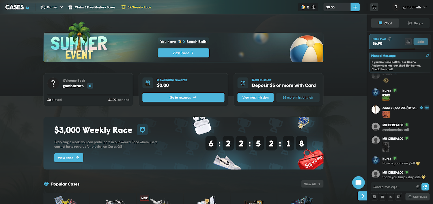 Cases.gg Home Page