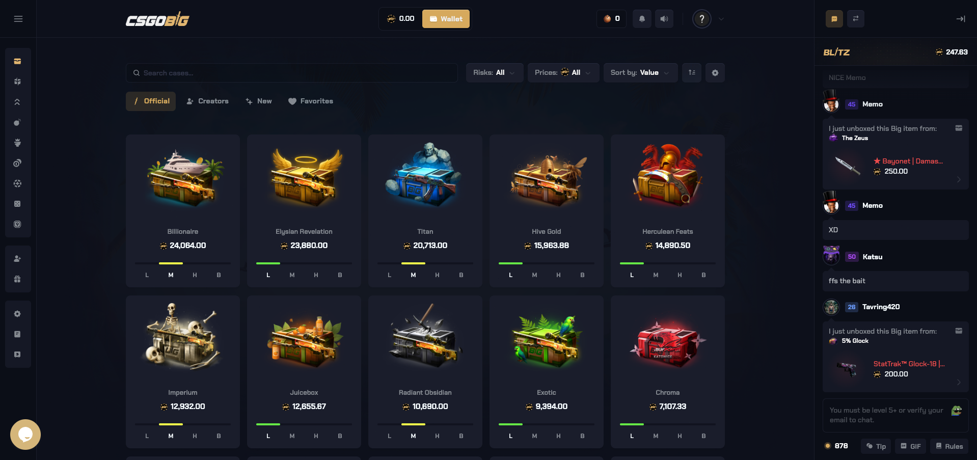 CSGO Big Case Opening Catalogue