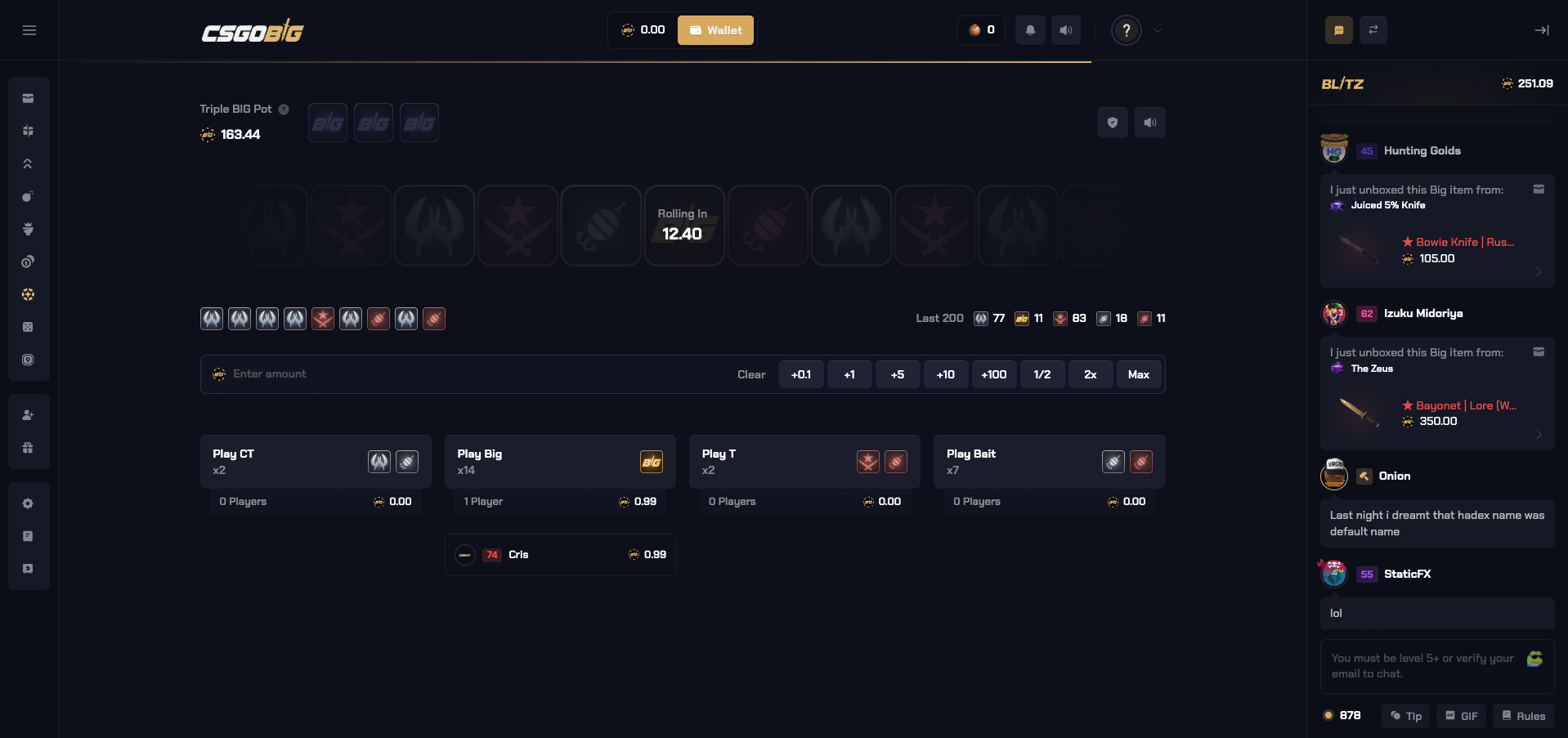 CSGO Big Double Roulette Game