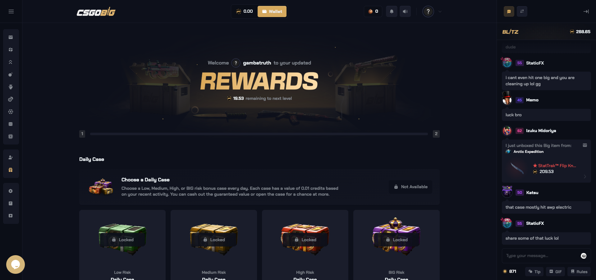 CSGO Big Rewards and Level Cases