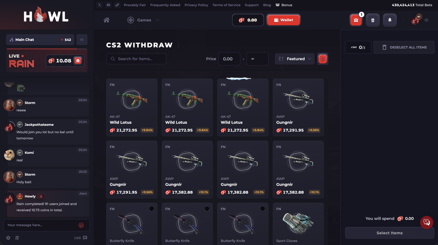 CS2 Skin Withdrawals