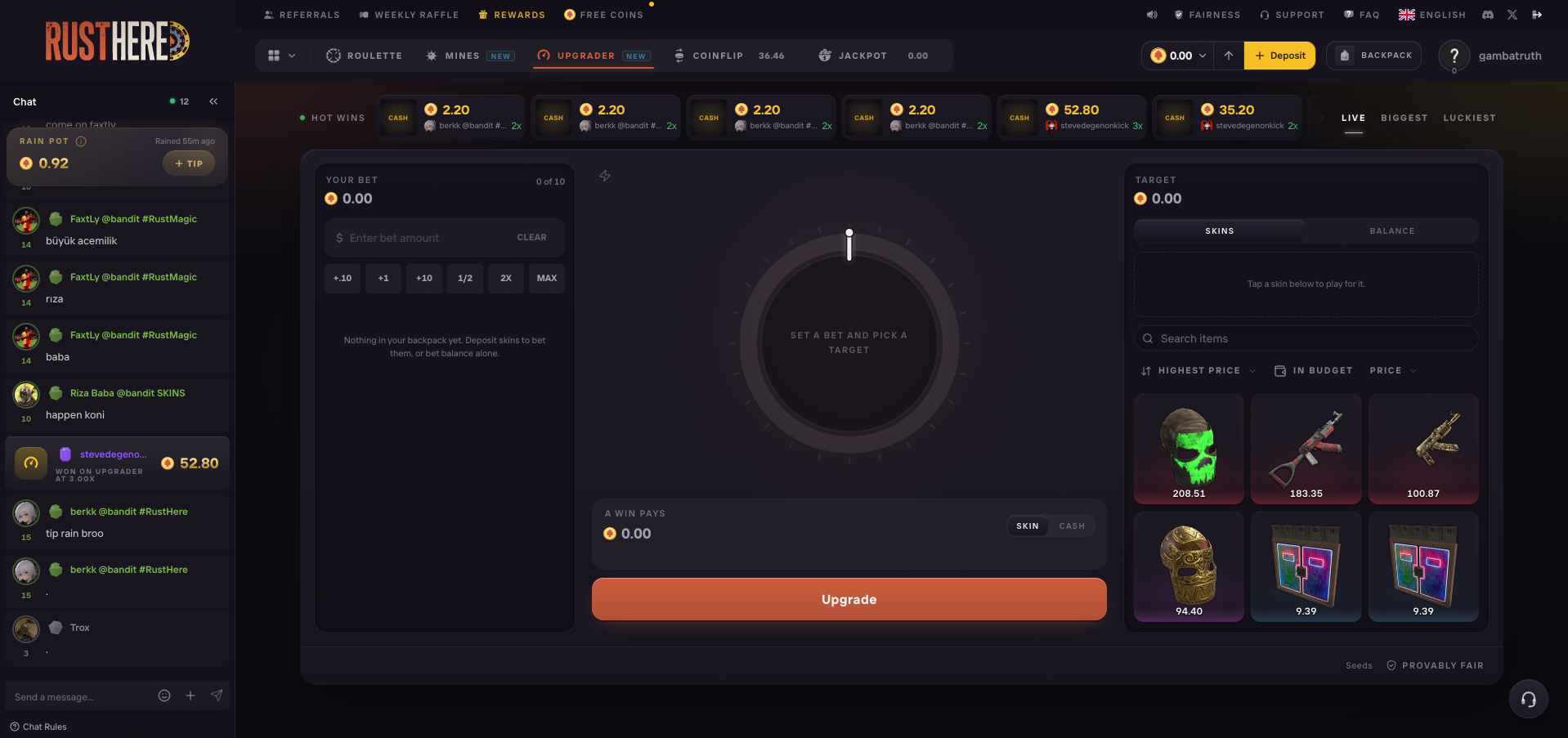 RustHere Skin Upgrader