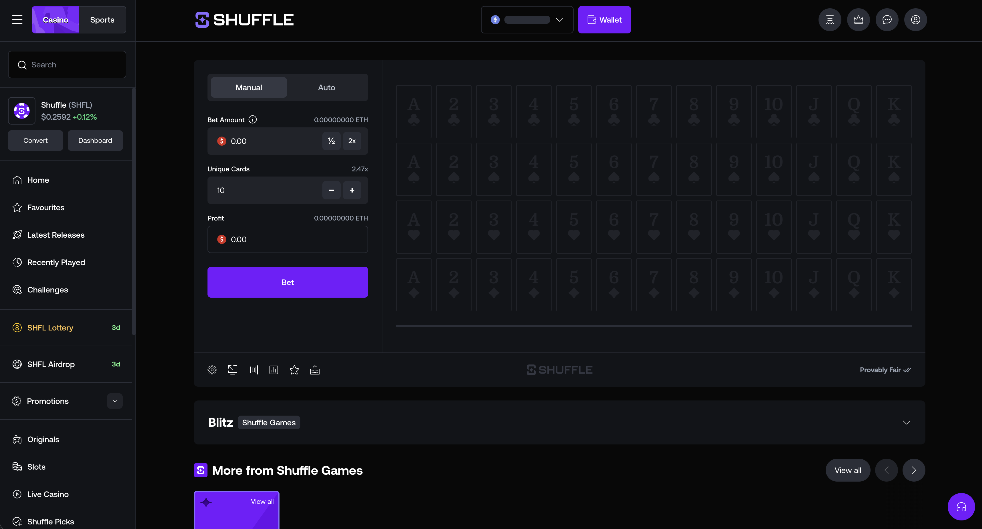 Shuffle Blitz game