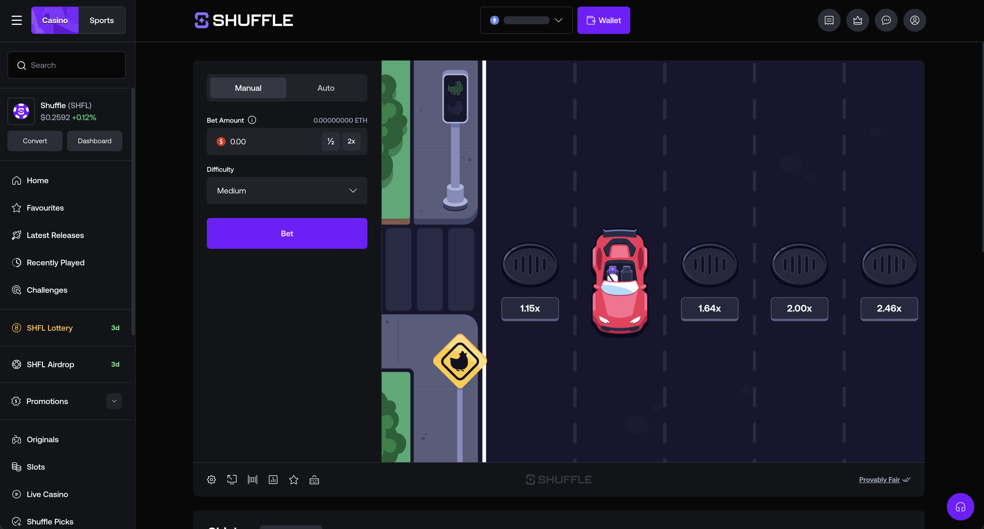 Shuffle Chicken game